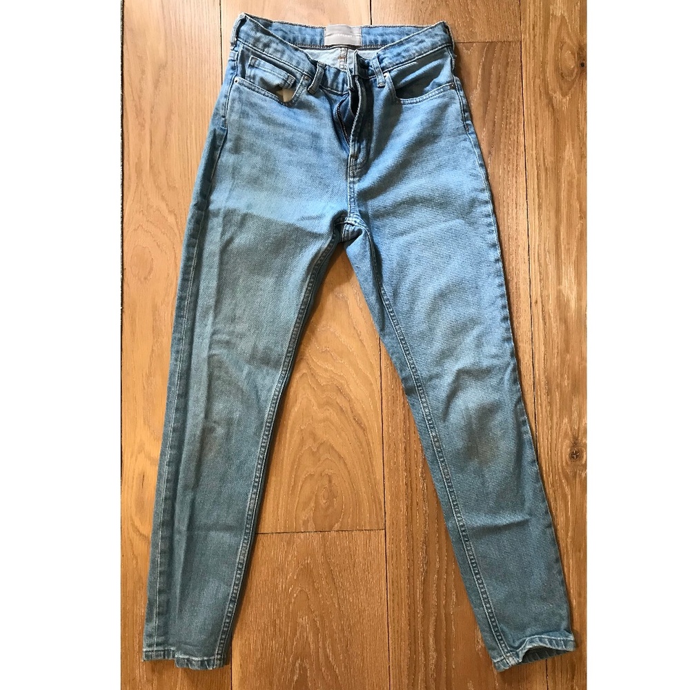 Everlane High-Rise Skinny Jeans light blue